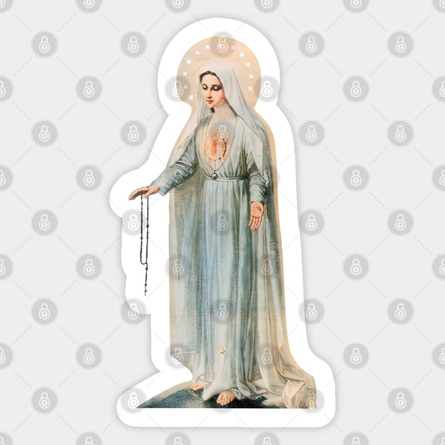 Our Lady of Rosary Sticker by big_owl